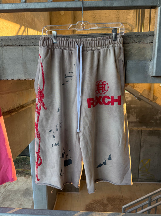 GRAY 3/4 SHORTS