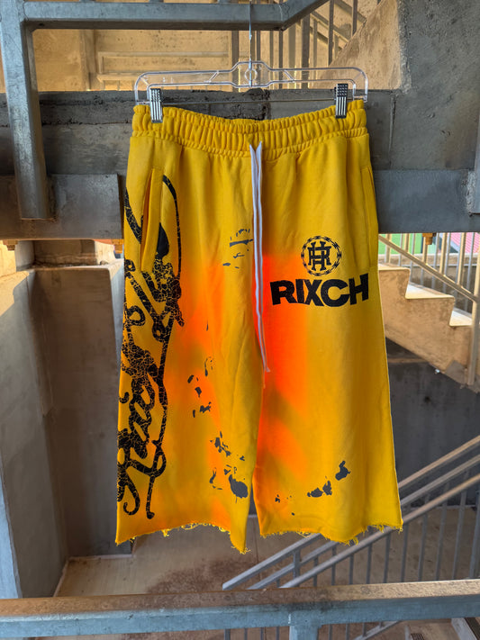 YELLOW 3/4 SHORTS